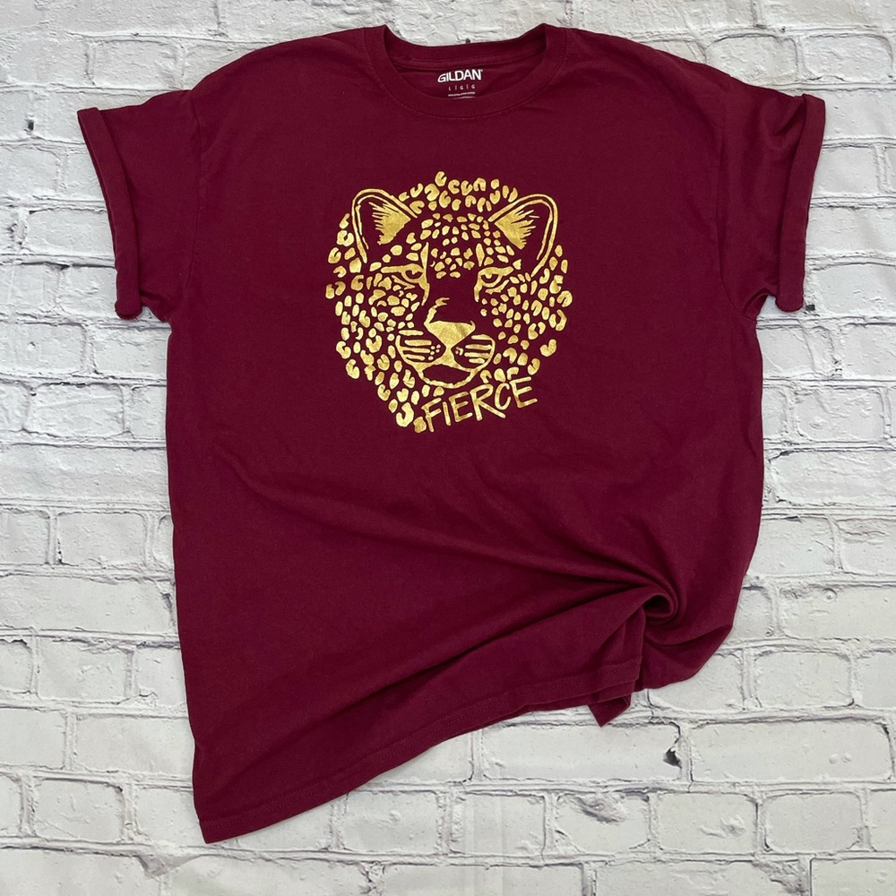 Gold Leopard fierce T-shirt unisex